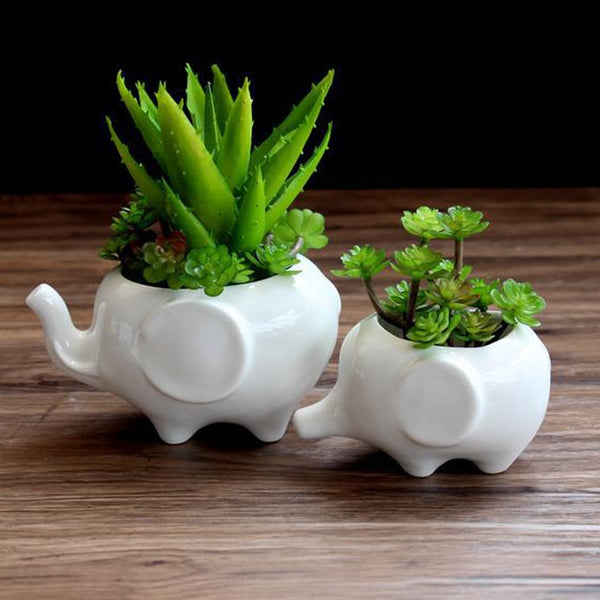 Elephant Ceramic Succulent Flower Pot