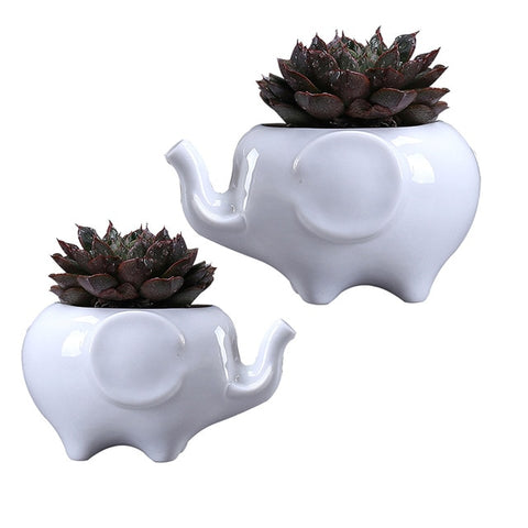 Elephant Ceramic Succulent Flower Pot